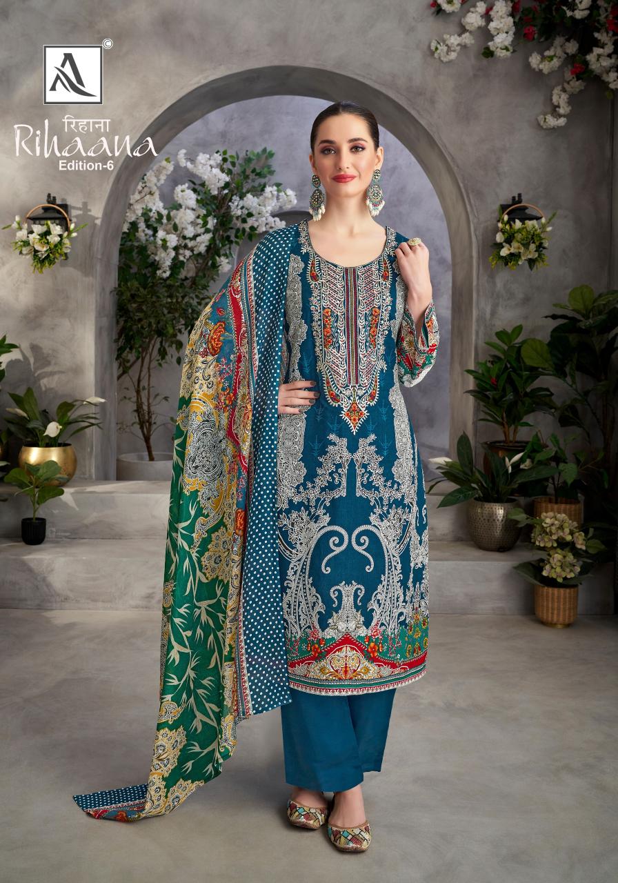 Alok Rihaana Vol 6 Dress Materials Wholesale Catalog