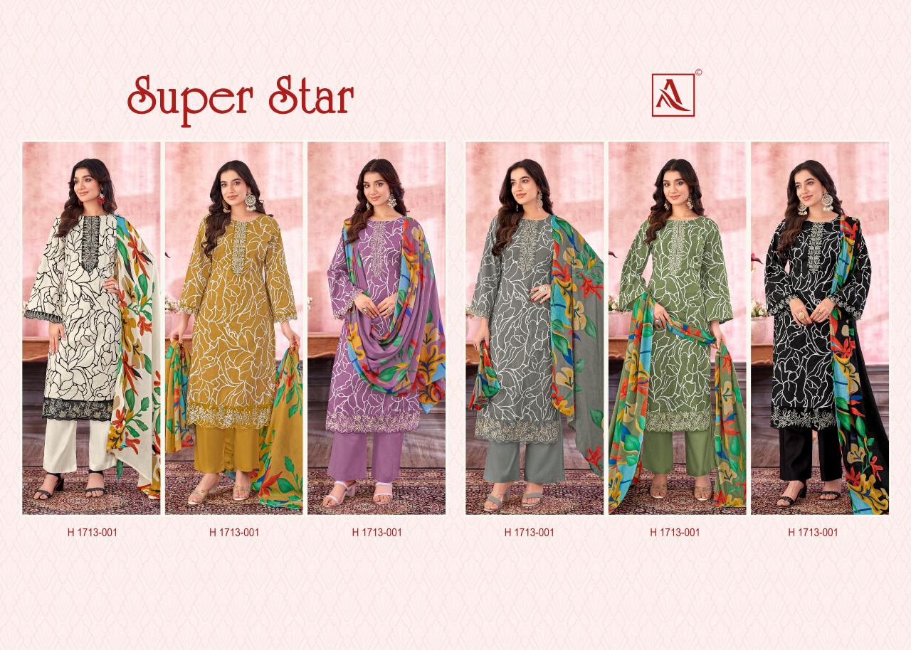 Alok Super Star catalog dress material wholesale manufacturer