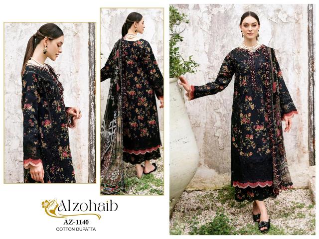 Alzohaib Az 1140 and 1142 Catalog Chiffon Dupatta pakistani suits in lajpat nagar