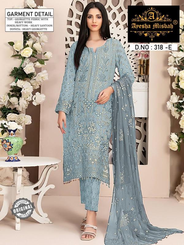 Ayesha Misbah 318 Catalog Georgette pakistani suit ke design