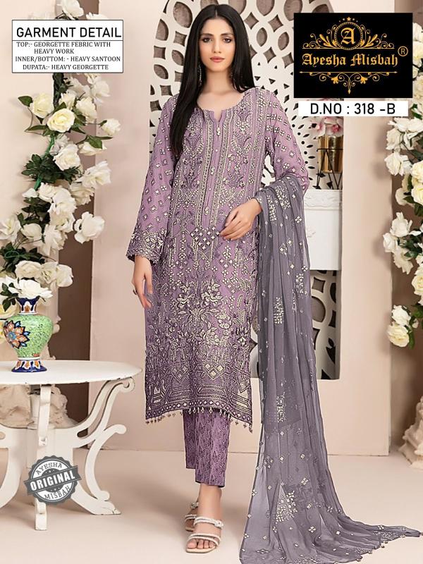 Ayesha Misbah 318 Catalog Georgette pakistani suit ke design