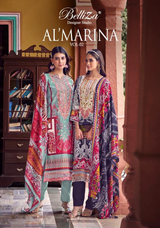 Belliza AL Marina Vol 2 Catalog dress materials wholesale dealers in india