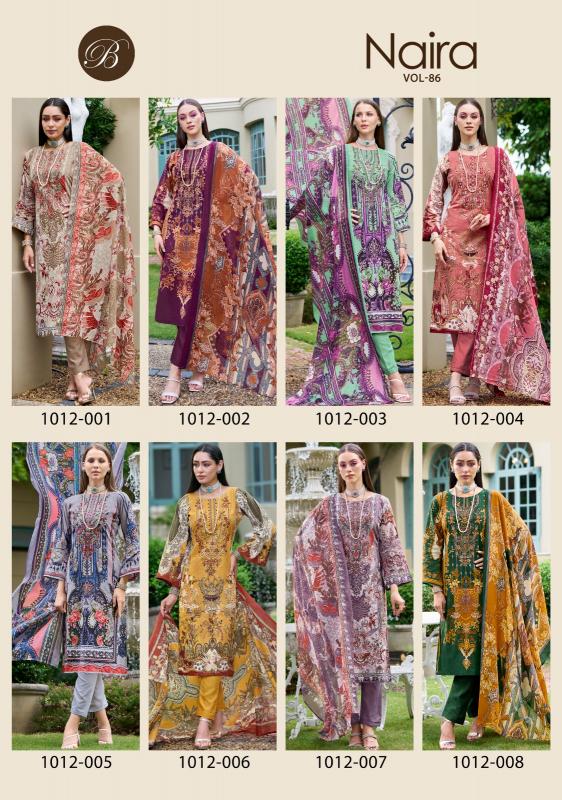 Belliza Naira Vol 86 Pure Cotton Digital Prints dress materials Wholesale Catalog