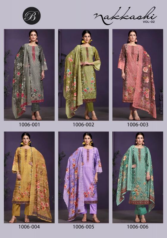 BelliZa Nakkashi Vol 2 cheap dress material wholesale market at delhi