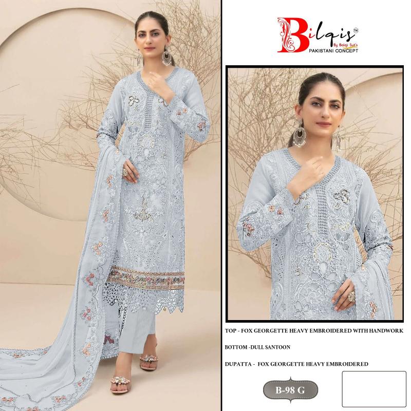 Bilqis B 98 E TO H Catalog pakistani lace suits designs