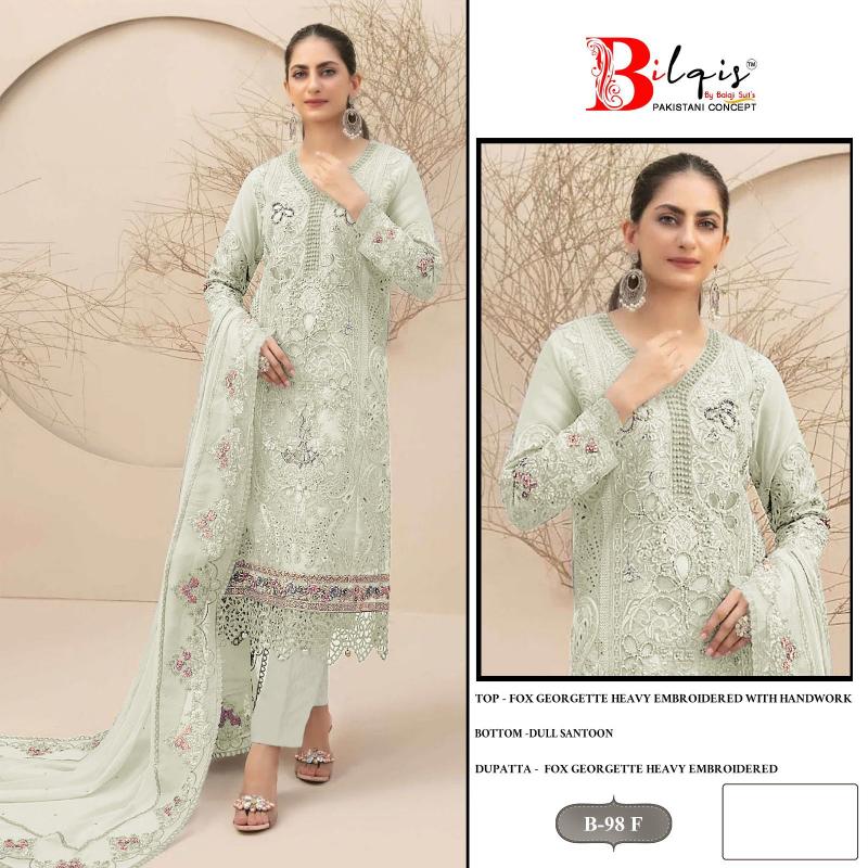 Bilqis B 98 E TO H Catalog pakistani lace suits designs