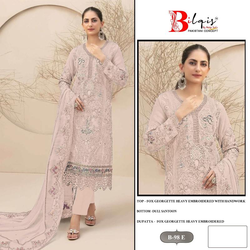 Bilqis B 98 E TO H Catalog pakistani lace suits designs