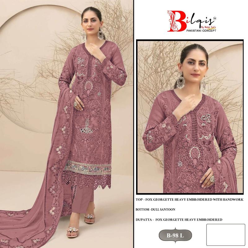 Bilqis B 98 IJKL Catalog pakistani eid suits