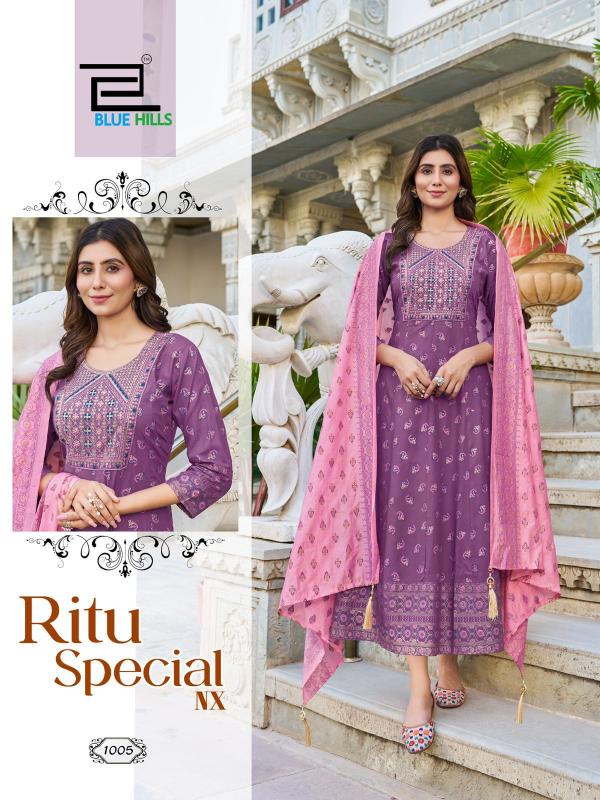 Blue Hills Ritu Special Nx Catalog Rayon Anarkali Gown cheapest kurtis wholesale online