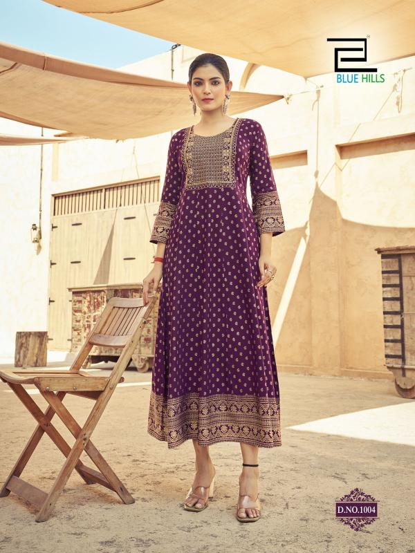 Blue Hills Urvashi Catalog long kurtis wholesale online