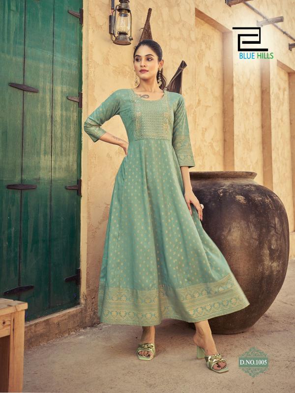 Blue Hills Urvashi Catalog long kurtis wholesale online