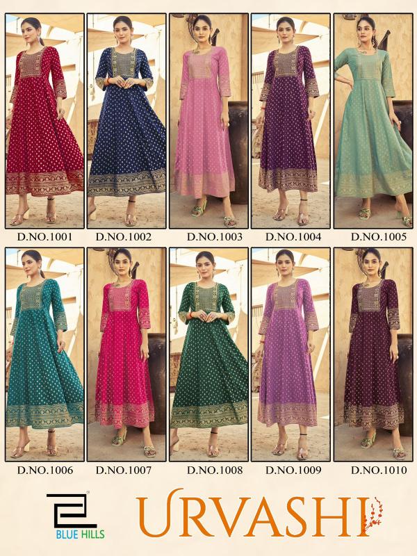 Blue Hills Urvashi Catalog long kurtis wholesale online