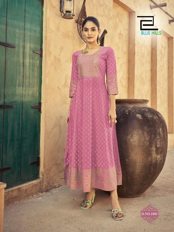 Blue Hills Urvashi Catalog long kurtis wholesale online