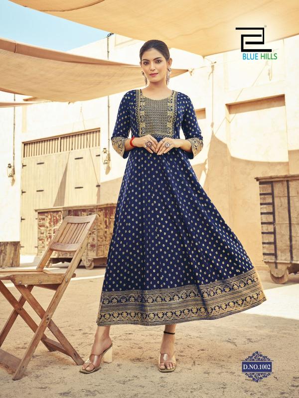 Blue Hills Urvashi Catalog long kurtis wholesale online