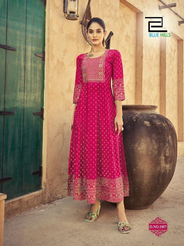 Blue Hills Urvashi Catalog long kurtis wholesale online