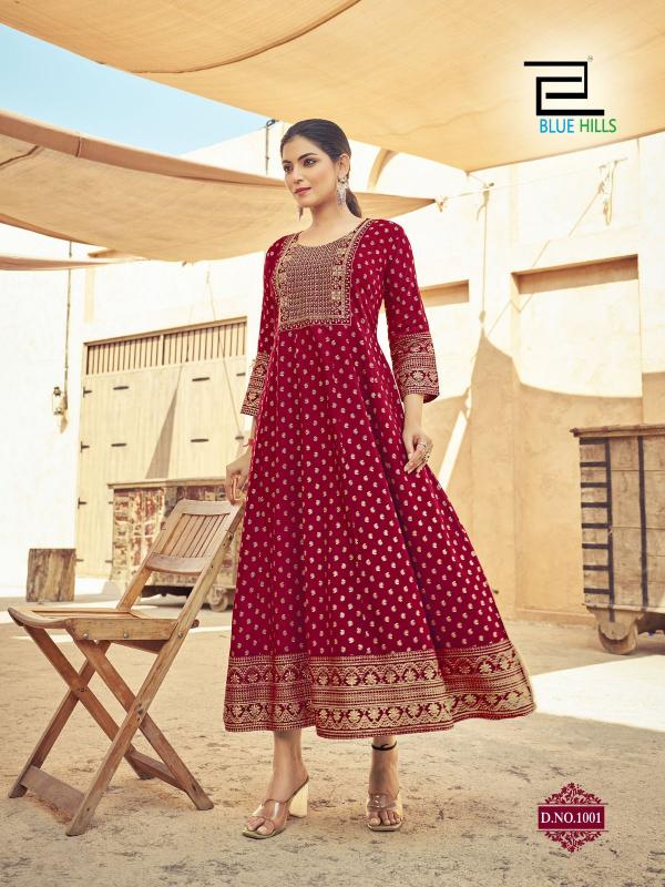 Blue Hills Urvashi Catalog long kurtis wholesale online