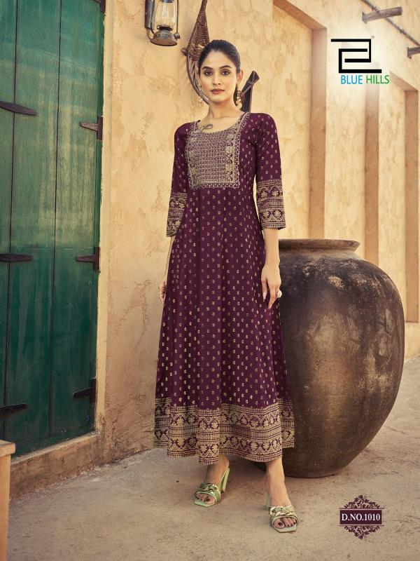 Blue Hills Urvashi Catalog long kurtis wholesale online