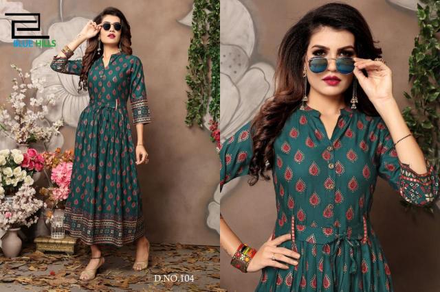 Blue Hills Walkway Vol 1 Anarkali kurti manufacture in india