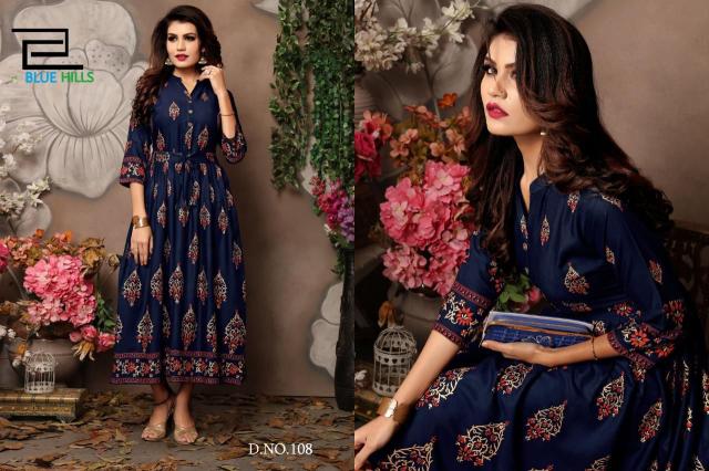 Blue Hills Walkway Vol 1 Anarkali kurti manufacture in india