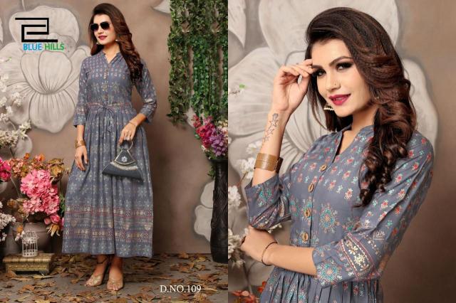 Blue Hills Walkway Vol 1 Anarkali kurti manufacture in india