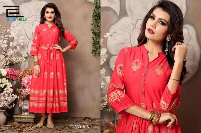 Blue Hills Walkway Vol 1 Anarkali kurti manufacture in india