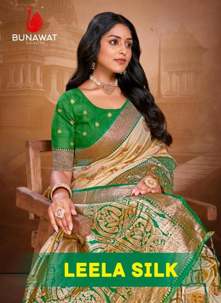 Bunawat Leela Silk golden silk saree online india