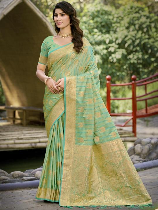 Bunawat Pitambari golden border saree online india