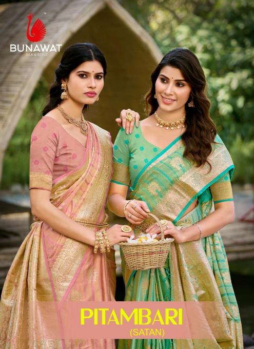 Bunawat Pitambari golden border saree online india