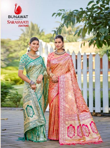 Bunawat Saraswati buy latest pure silk sarees online india