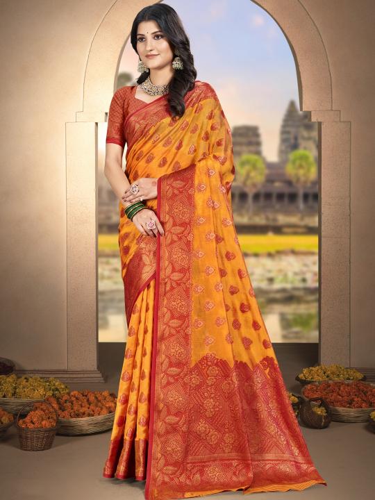 Bunawat Shakuntala Vol 2 Catalog gold colour softsilk saree online india