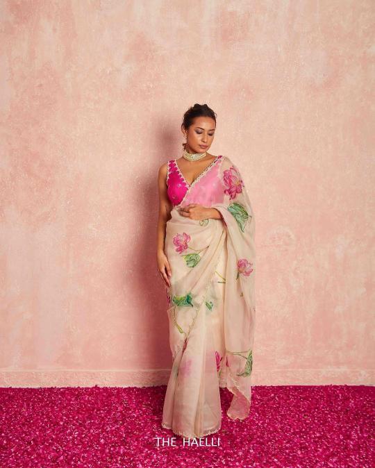 Dazira Kc 2021 Floral Printed Organza sarees online india