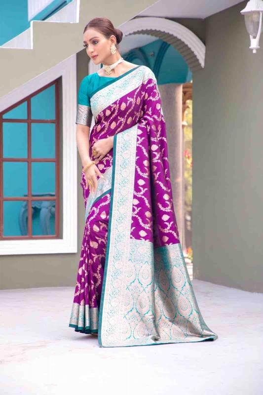 Dazira Kc 3059 Wedding Wear Banarasi Satin Silk sarees online buy india