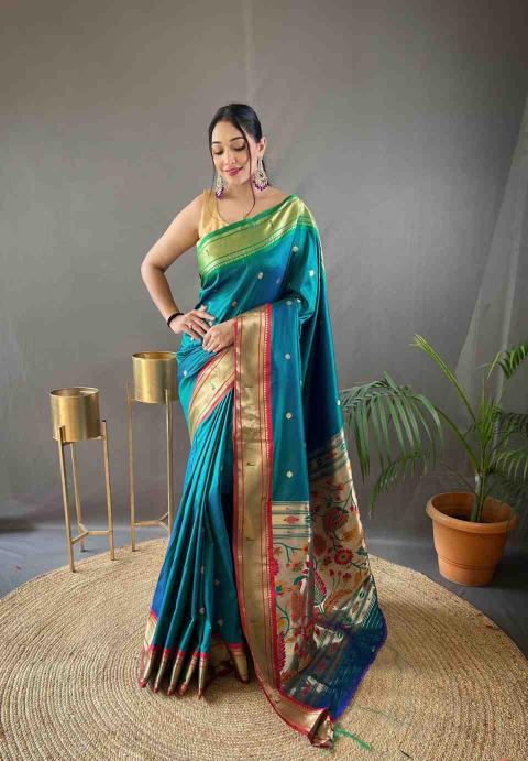 Dazira Kc 3066 Paithani Silk south india shopping mall paithani saree