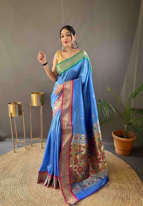 Dazira Kc 3066 Paithani Silk south india shopping mall paithani saree