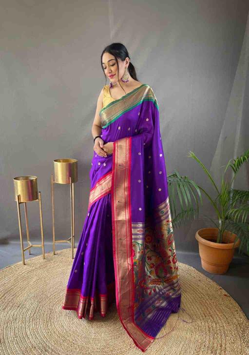 Dazira Kc 3066 Paithani Silk south india shopping mall paithani saree