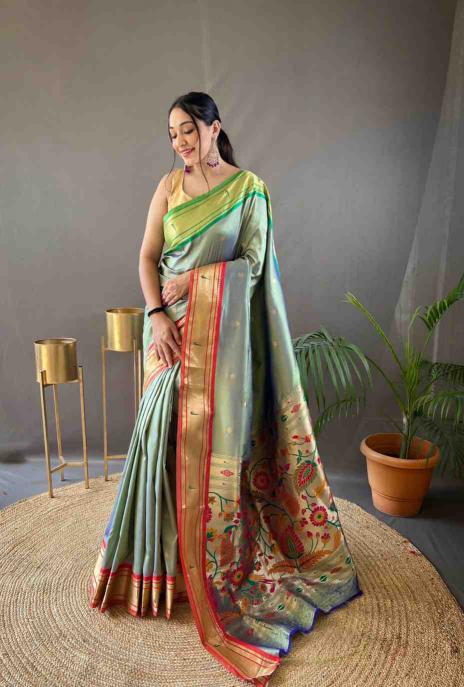 Dazira Kc 3066 Paithani Silk south india shopping mall paithani saree