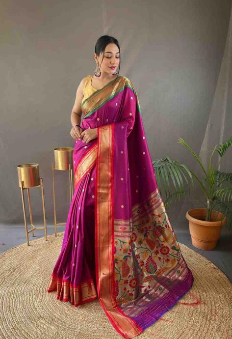 Dazira Kc 3066 Paithani Silk south india shopping mall paithani saree