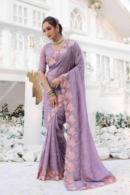 Dazira KC 3071 Designer Embroidered Silk Saree Wholesale Catalog