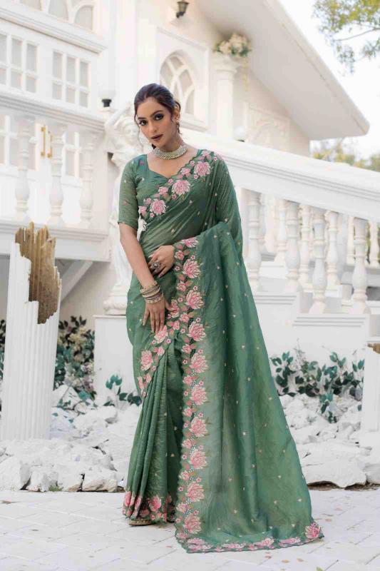 Dazira KC 3071 Designer Embroidered Silk Saree Wholesale Catalog