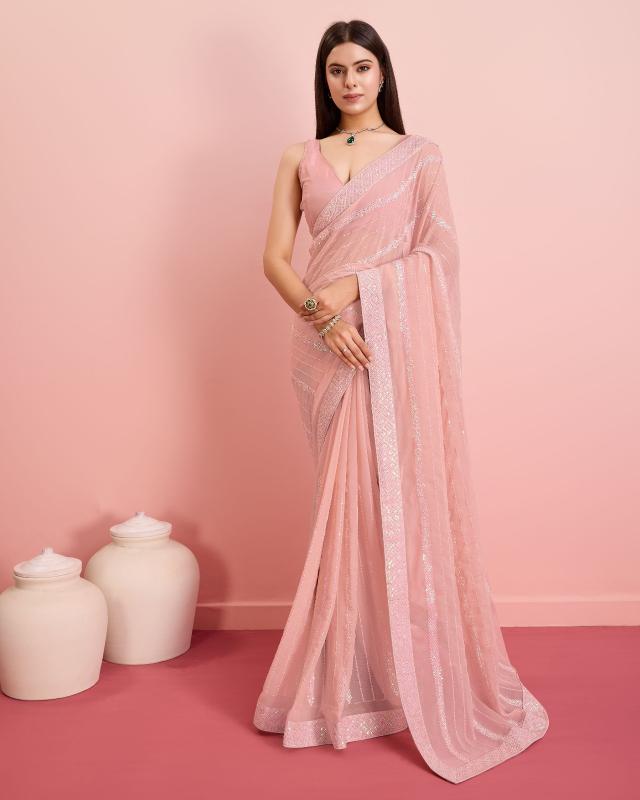 Dazira Pankhudi 2 Fancy Georgette saree transparent south india actress