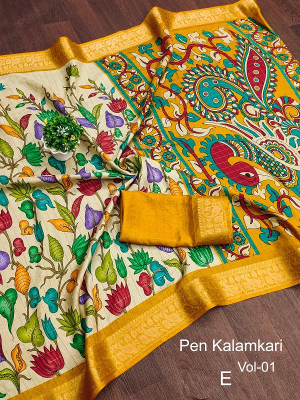 Dazira Pen Kalamkari Vol 1 Catalog good silk saree in india