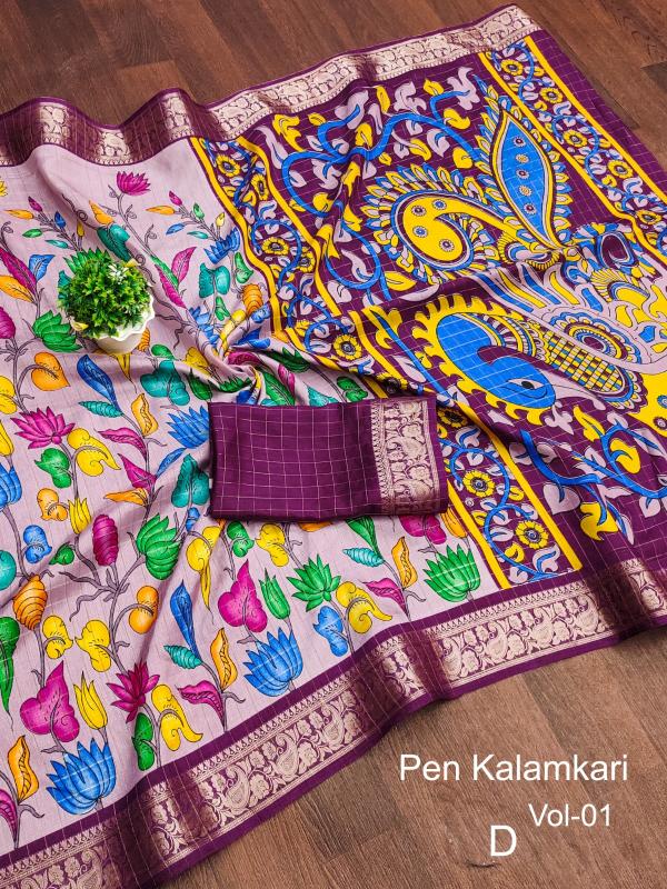 Dazira Pen Kalamkari Vol 1 Catalog good silk saree in india