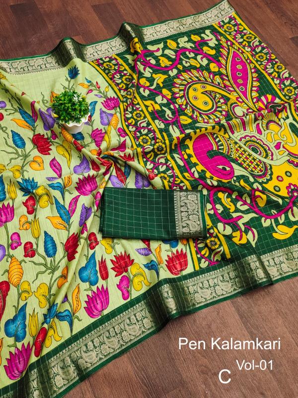 Dazira Pen Kalamkari Vol 1 Catalog good silk saree in india