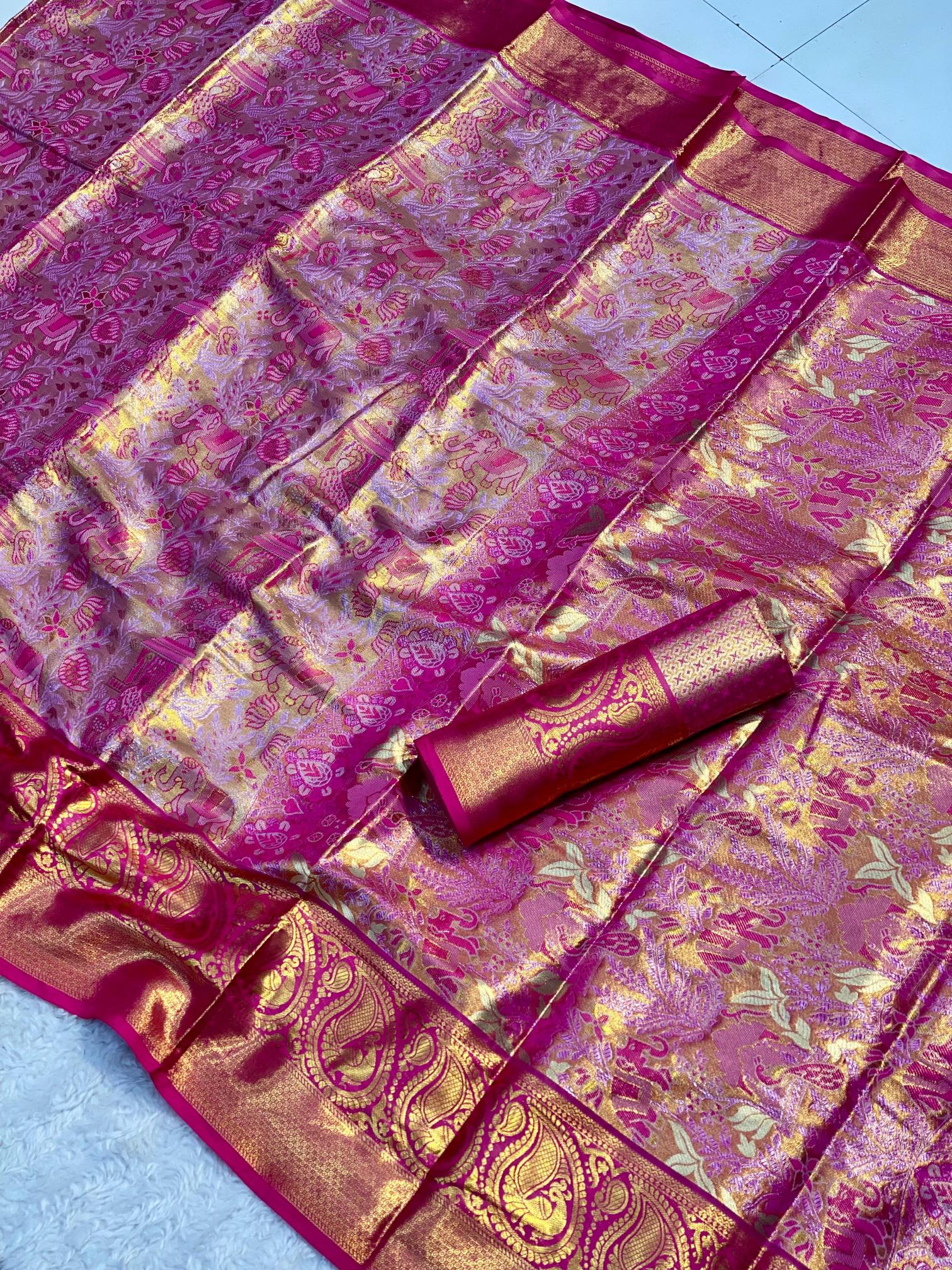 Dazira Pushpa Vol 1 kanjivaram saree price in india