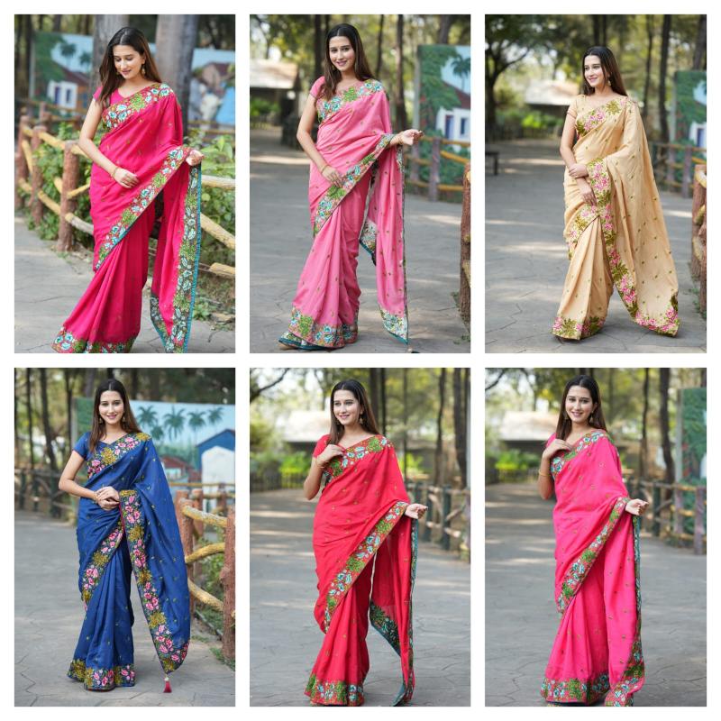 Dazira Semi Tussar Silk Catalog india mart tussar silk sarees