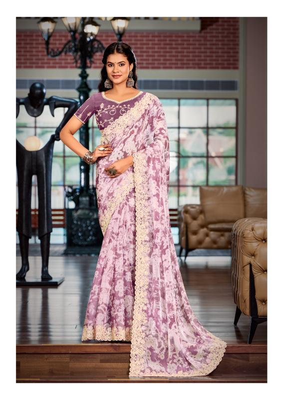 Dazira Stavan Juery Burberry Embroidered Fancy Saree buy online india