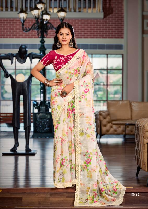 Dazira Stavan Juery Burberry Embroidered Fancy Saree buy online india