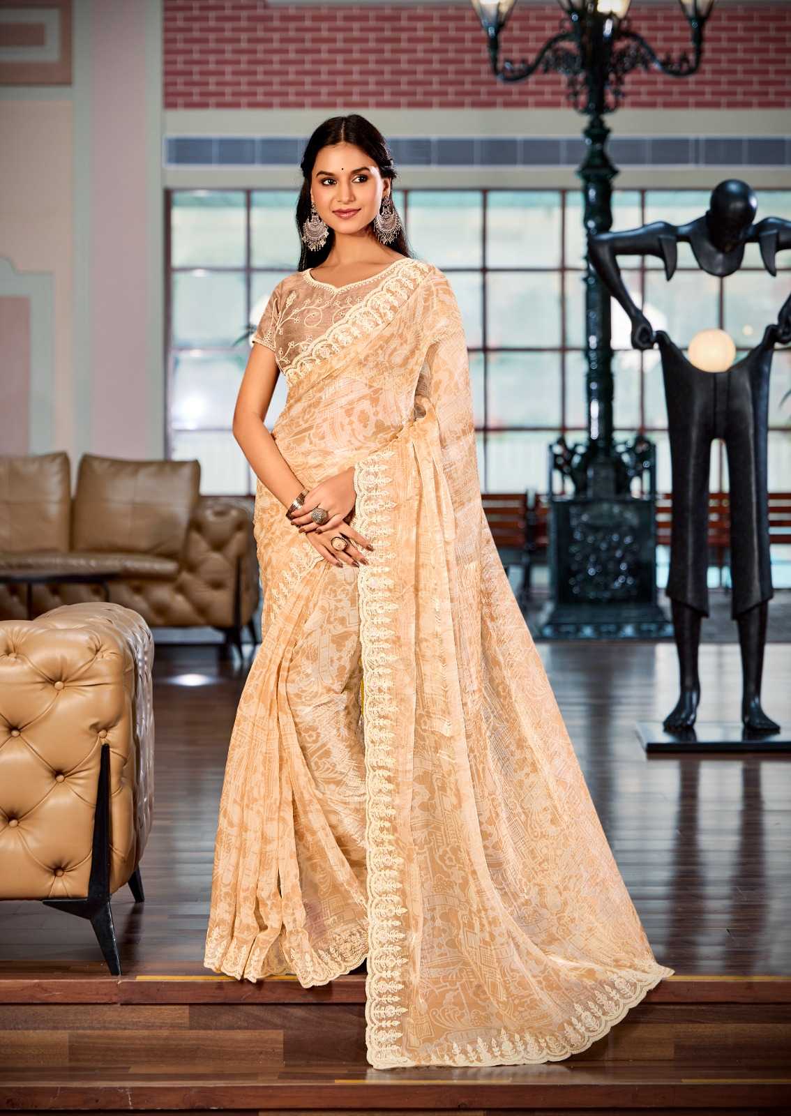 Stavan Juery Burberry Embroidered Fancy Saree buy online india