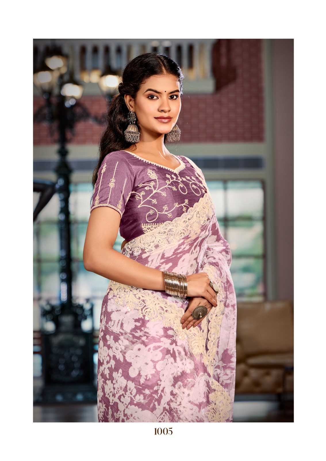 Stavan Juery Burberry Embroidered Fancy Saree buy online india