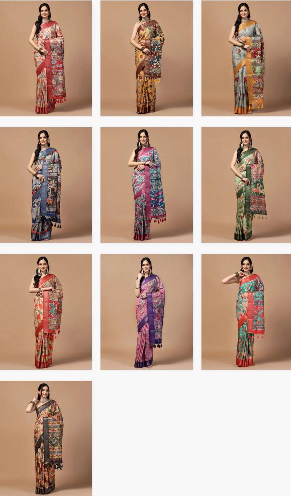 Dazira Tusser Kalamkari 1 Catalog  Fancy Printed Silk different saree draping styles in india